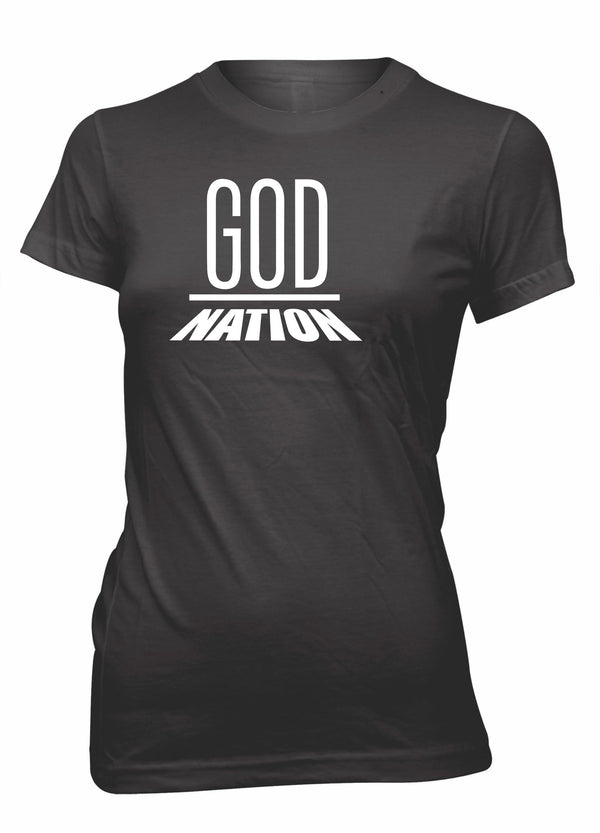 God Above All Nations Christian T-shirt for Juniors - Aprojes
