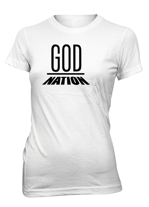 God Above All Nations Christian T-shirt for Juniors - Aprojes