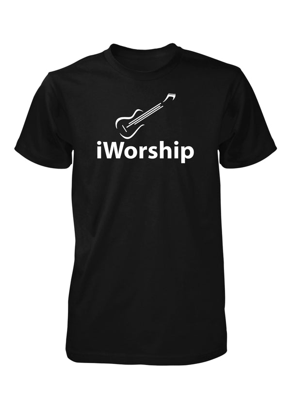 iWorship Guitar Christian T Shirt for Men | Aprojes